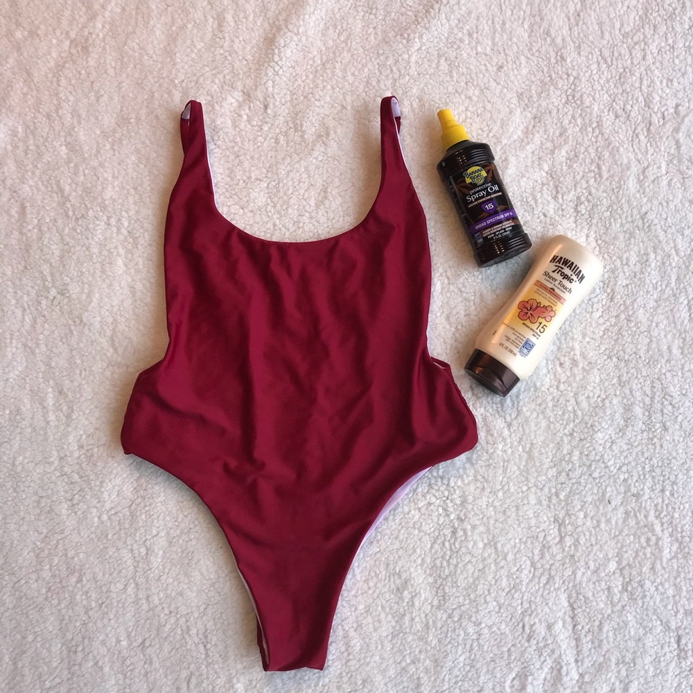 High cut cheeky one piece